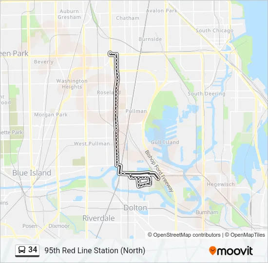 34 Bus Line Map