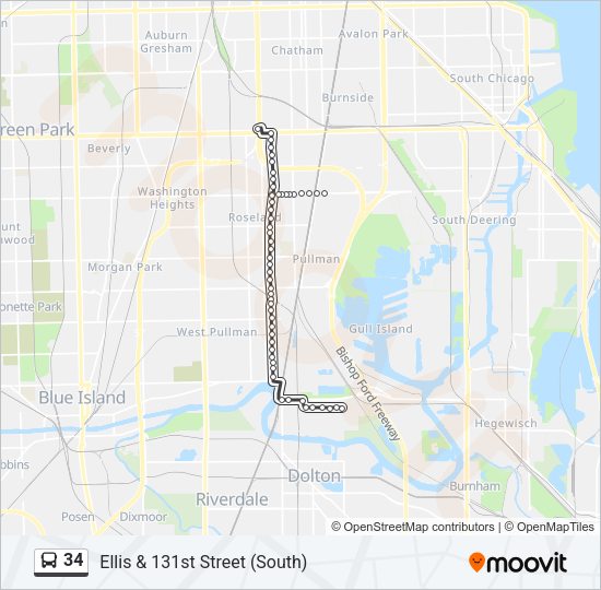 34 Bus Line Map