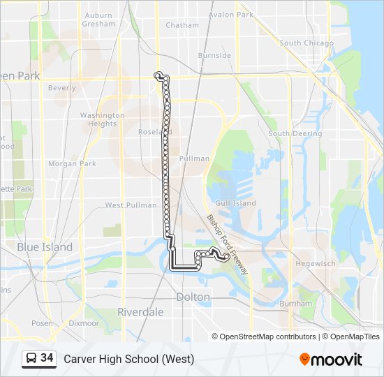 34 Bus Line Map