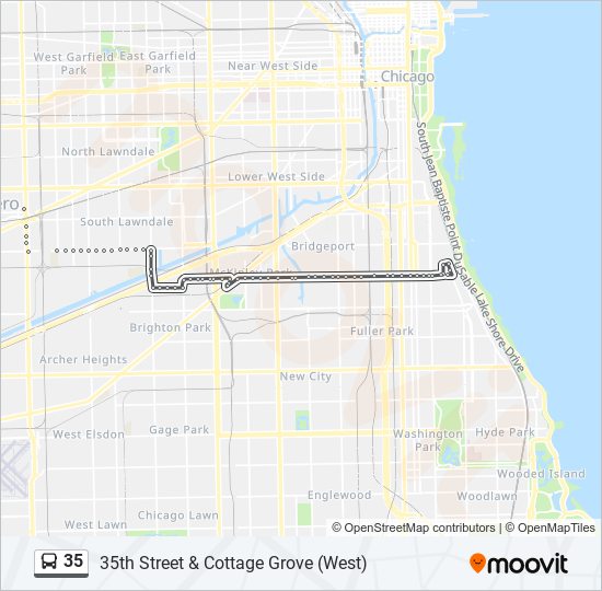 35 bus Line Map