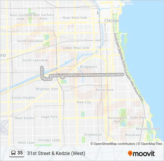 35 Bus Line Map