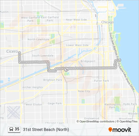 35 Bus Line Map