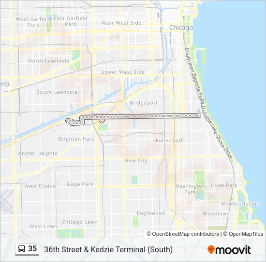 35 Bus Line Map