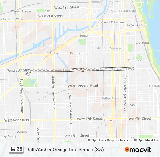 35 Bus Line Map