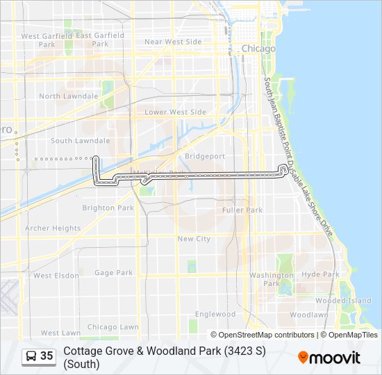 35 Bus Line Map