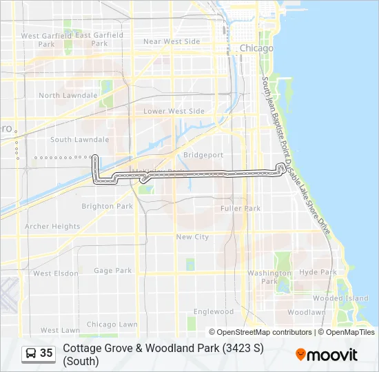 35 Bus Line Map