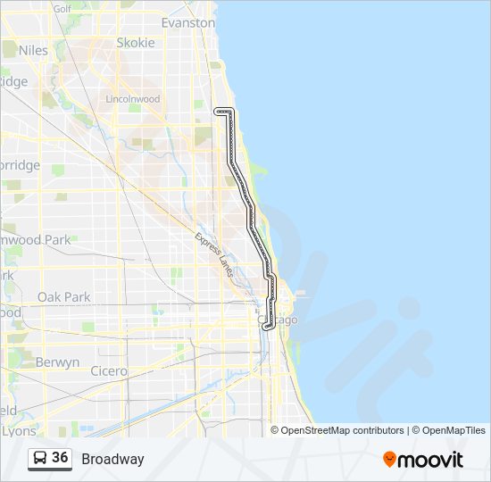 36 Bus Line Map