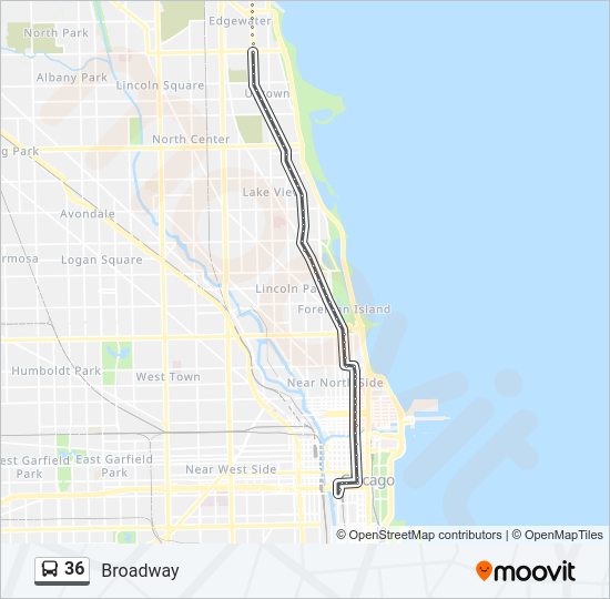 36 Bus Line Map