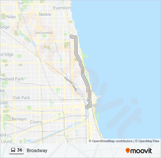 36 Bus Line Map