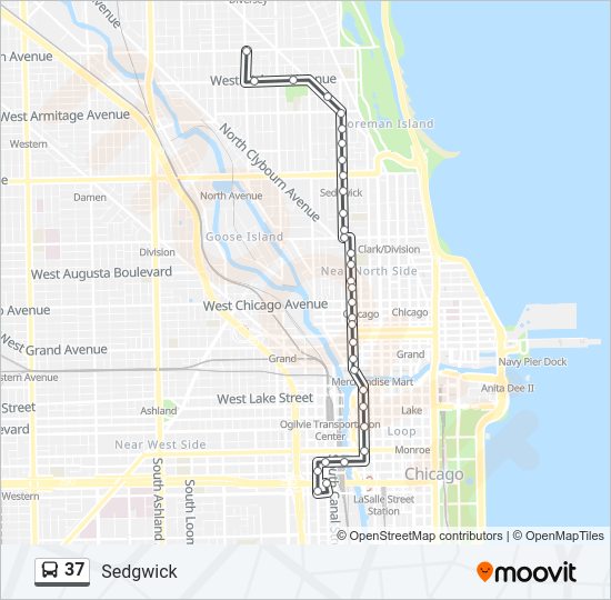 37 bus Line Map