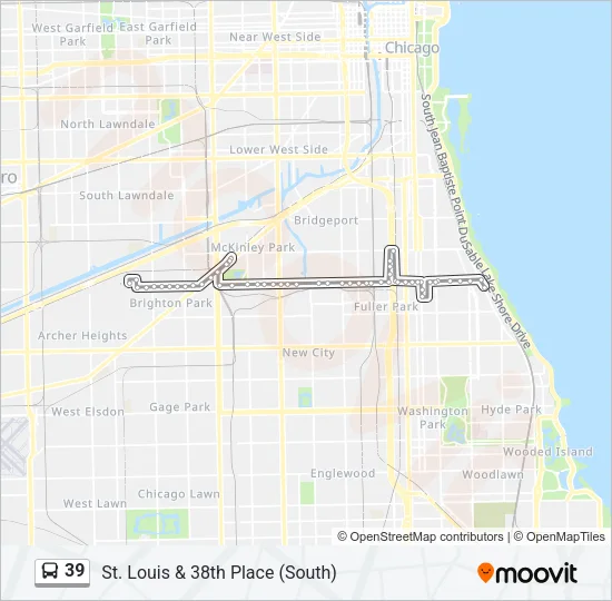 39 Bus Line Map