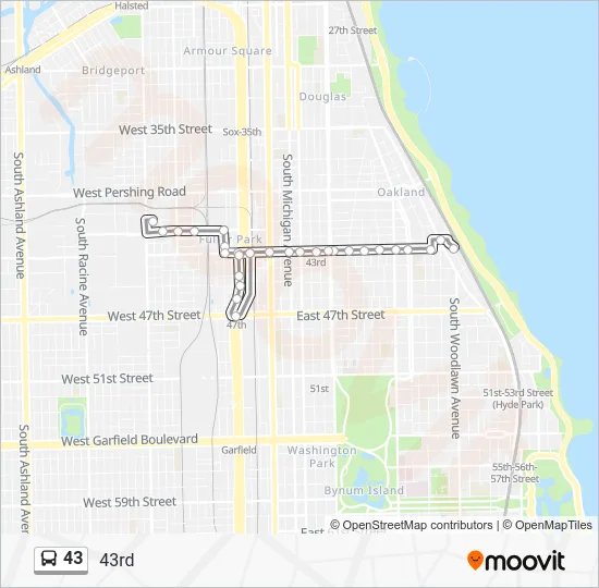 43 Bus Line Map