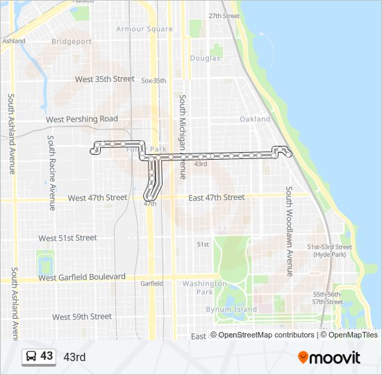 43 Bus Line Map