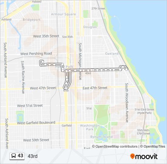 43 Bus Line Map