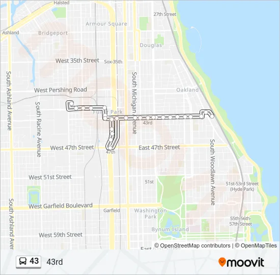 43 Bus Line Map