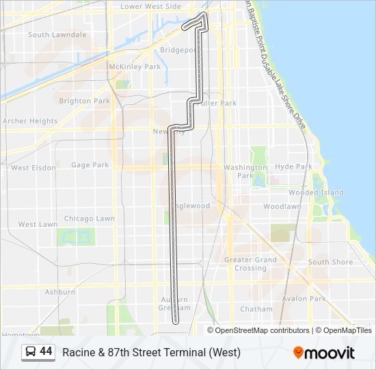 44 Bus Line Map