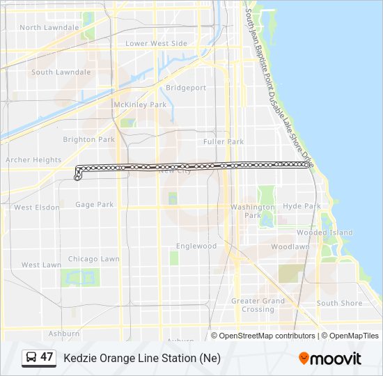 47 Bus Line Map