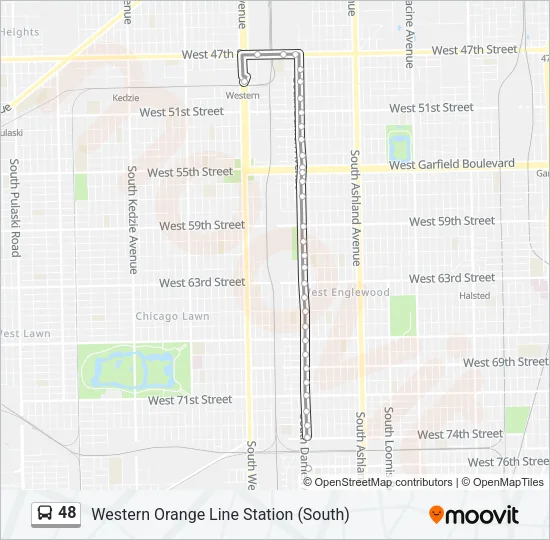 48 Bus Line Map