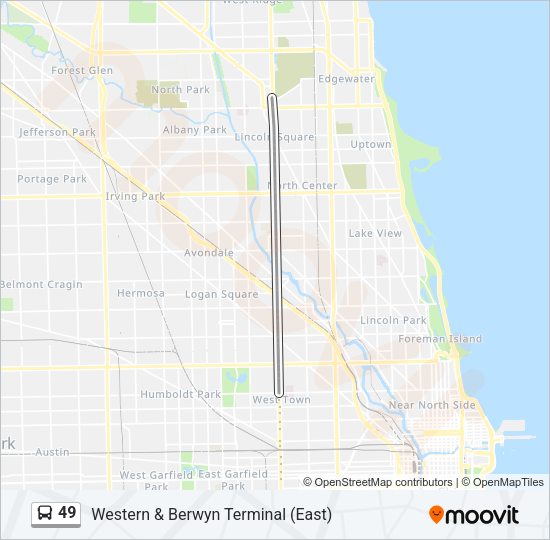 49 Bus Line Map