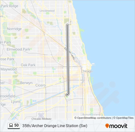 50 bus Line Map