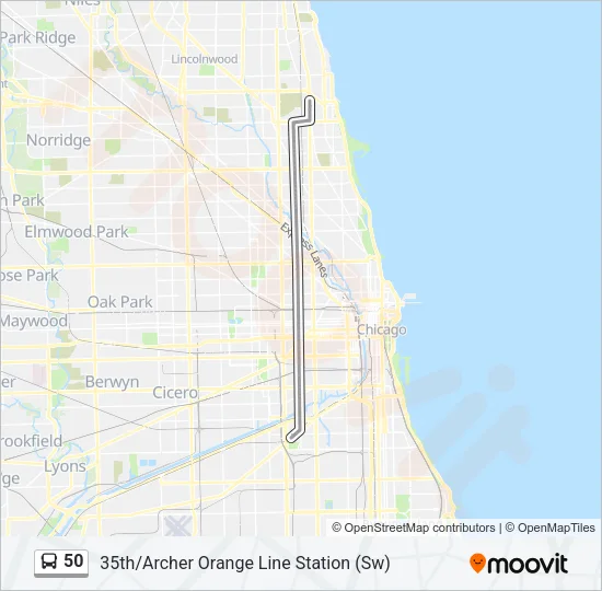 50 Bus Line Map