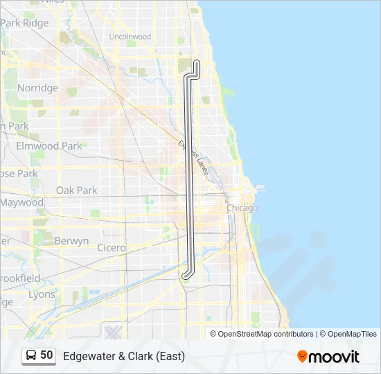 50 Bus Line Map