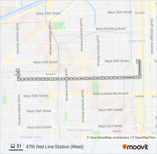 51 bus Line Map