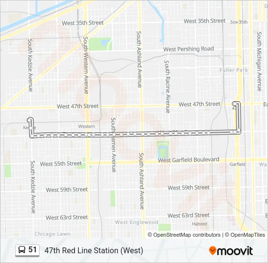 51 Bus Line Map