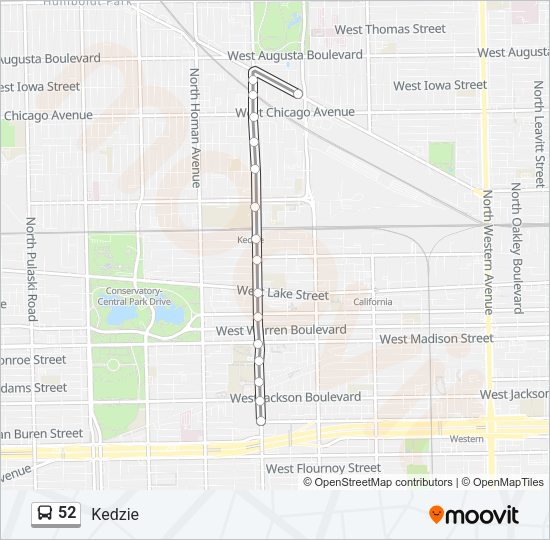 52 Bus Line Map