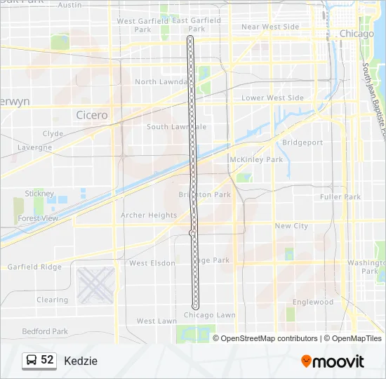 52 Bus Line Map