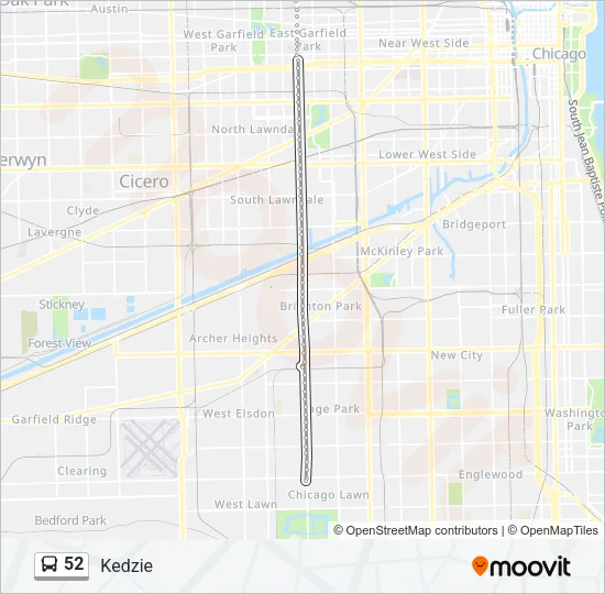 52 Bus Line Map