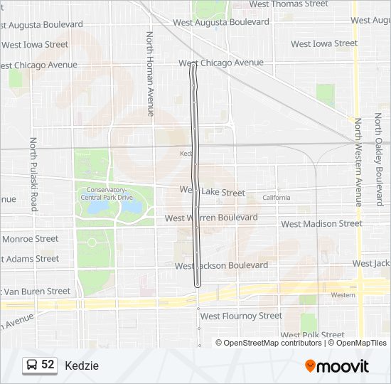 52 Bus Line Map