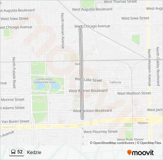 52 Bus Line Map