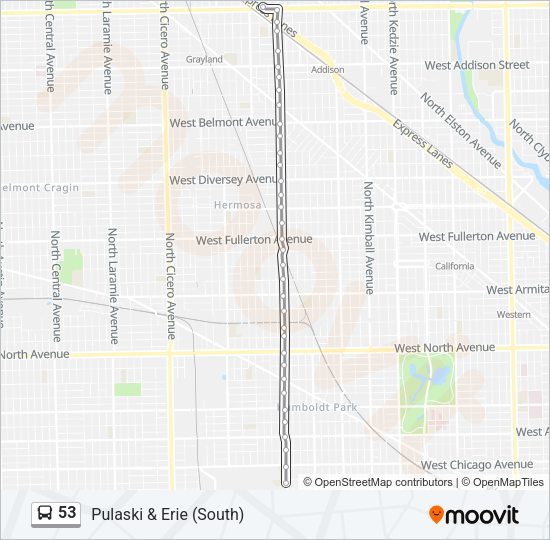 53 Bus Line Map