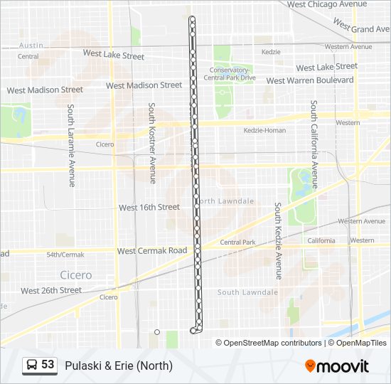 53 Bus Line Map