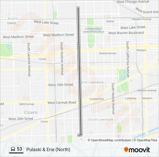 53 Bus Line Map
