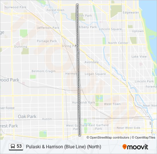 53 bus Line Map