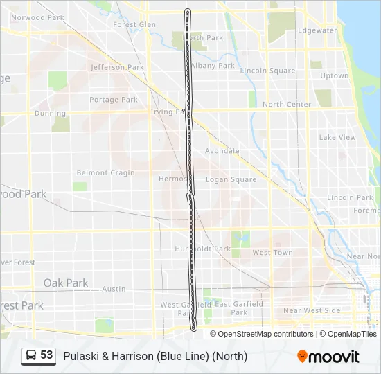 53 Bus Line Map
