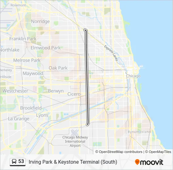 53 Bus Line Map