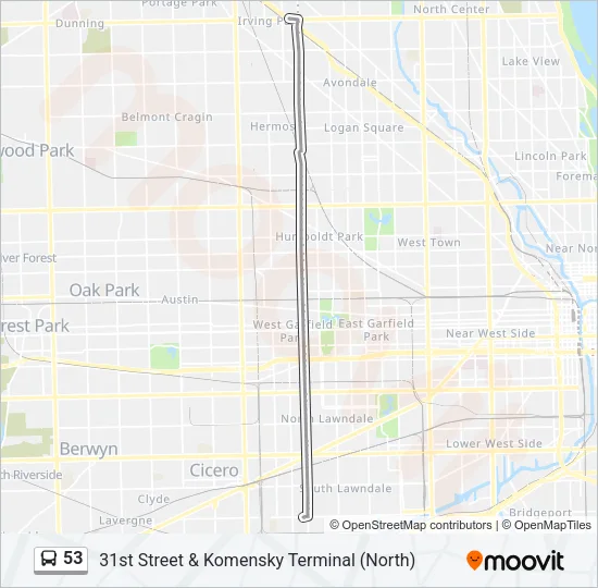 53 Bus Line Map