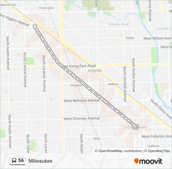 56 Bus Line Map