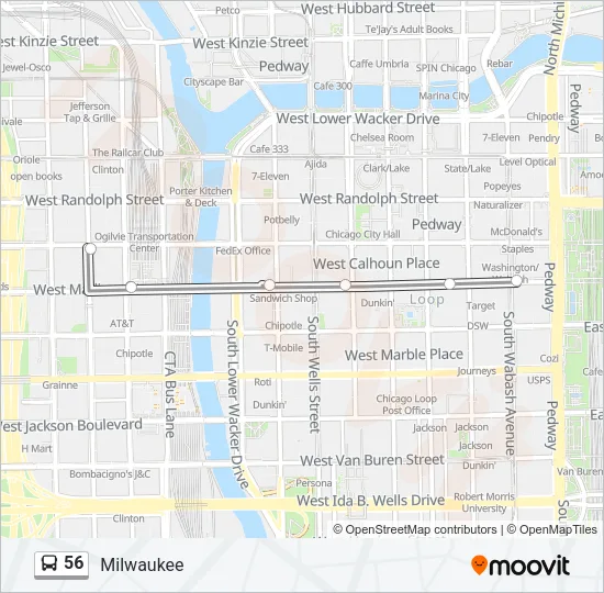 56 Bus Line Map