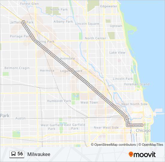 56 Bus Line Map