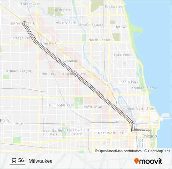 56 Bus Line Map