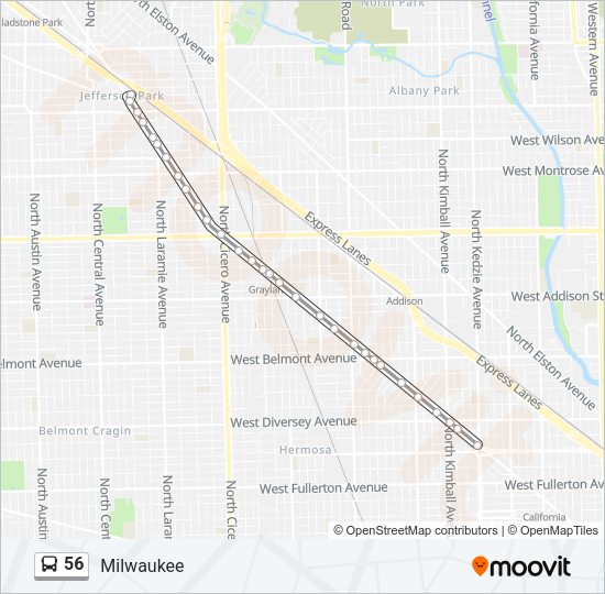 56 Bus Line Map