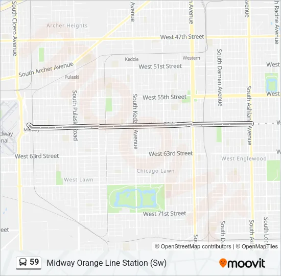 59 Bus Line Map