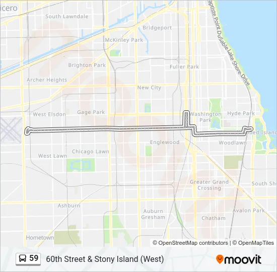 59 Bus Line Map