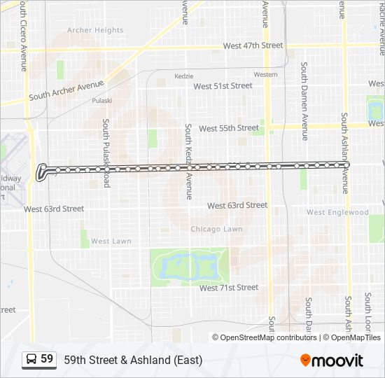 Mapa de 59 de autobús