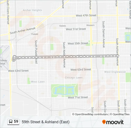 59 Bus Line Map