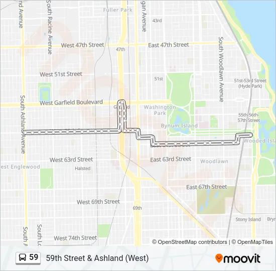 59 Bus Line Map